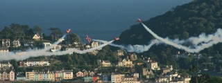Red Arrows over the Dart